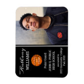 Basketball Player Photo Black | Witte Afstuderen Magneet (Verticaal)