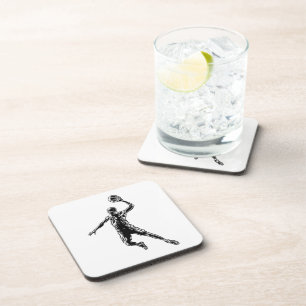 Basketball Player Slam Dunk Dark Design Bier Onderzetter