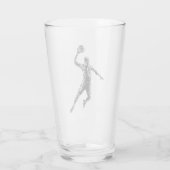 Basketball Player Slam Dunk Dark Design Glas (Achterkant)