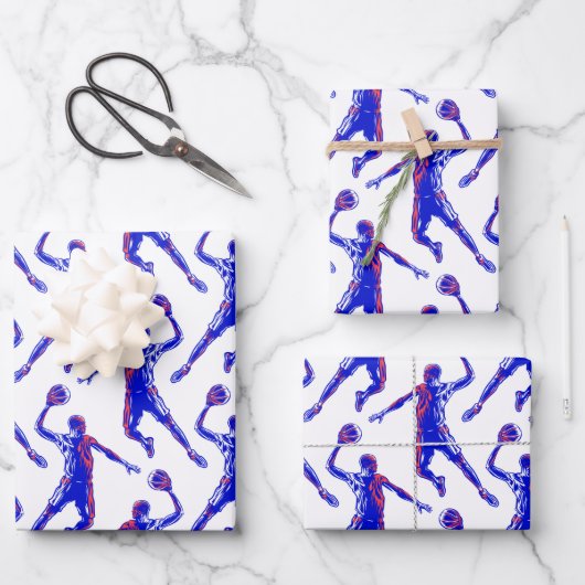 Basketball Player Slam Dunk Inpakpapier Vel (Voorkant)