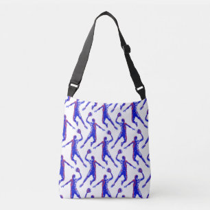Basketball Player Slam Dunk, Red en Blue Design Crossbody Tas