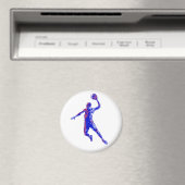 Basketball Player Slam Dunk, Red en Blue Design Magneet (Insitu (Vaatwasser))