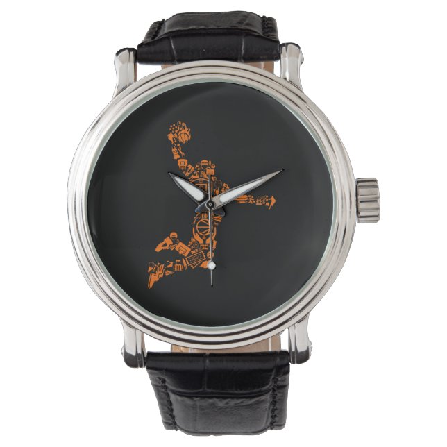 Basketball Player  Sports Athlete Horloge (Voorkant)