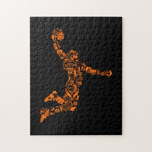 Basketball Player  Sports Athlete Legpuzzel (Verticaal)
