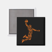 Basketball Player Sports Athlete Magneet (Voorkant / Achterkant)