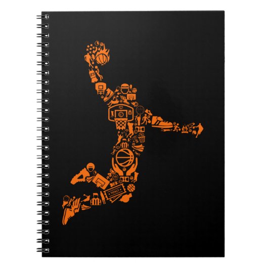 Basketball Player Sports Athlete Notitieboek (Voorkant)
