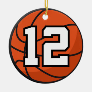 Basketball Player Uniform Number 12 Gift Idea Keramisch Ornament