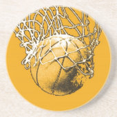 Basketball Pop Art Zandsteen Onderzetter (Voorkant)