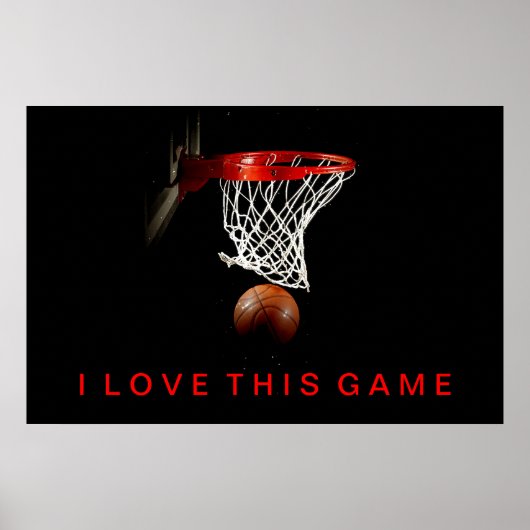 Basketball Poster waar ik van hou (Voorkant)