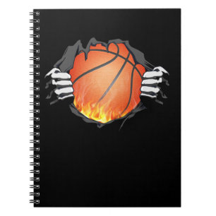 Basketball Power Burning Flames Sportlover Notitieboek