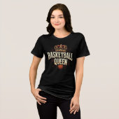 Basketball Queen Tri-Blend Shirt (Voorkant volledig)