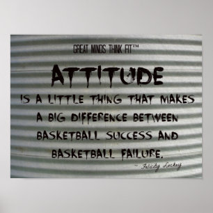 Basketball Quote Graffiti op gegolfd strijkijzer 0 Poster