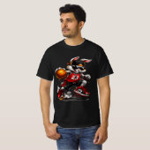 Basketball Rabbit Street Style Graphic T-Shirt  (Devant entier)