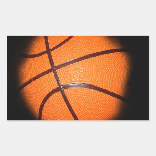 Basketball Rechthoekige Sticker (Voorkant)
