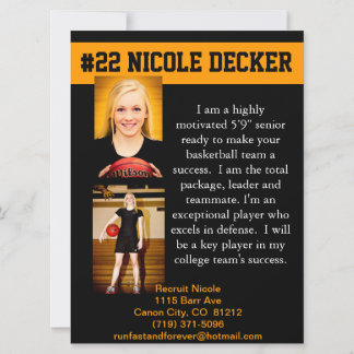 Basketball recruteert mailer