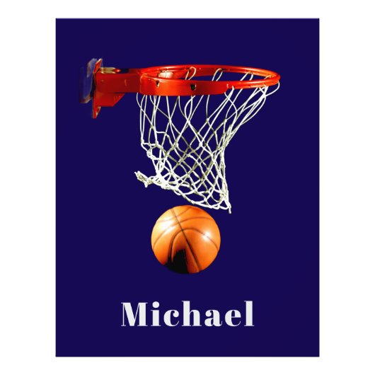 Basketball Replace with Your Name Foto Afdruk (Voorkant)