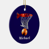 Basketball Replace with Your Name Keramisch Ornament (Rechts)
