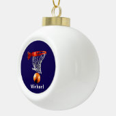 Basketball Replace with Your Name Keramische Bal Ornament (Rechts)