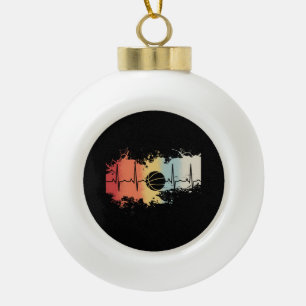 Basketball Retro Keramische Bal Ornament