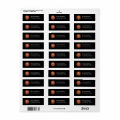 Basketball Return Address Label (Full Sheet)