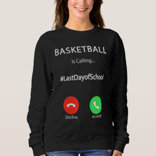 Basketball roept de laatste dag van schoolBasketba Trui