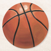 Basketball Ronde Kartonnen Onderzetter (Voorkant)