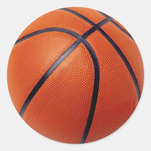 BASKETBALL RONDE STICKER (Voorkant)