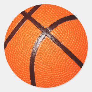 Basketball Ronde Sticker