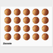 Basketball Ronde Sticker (Vel)