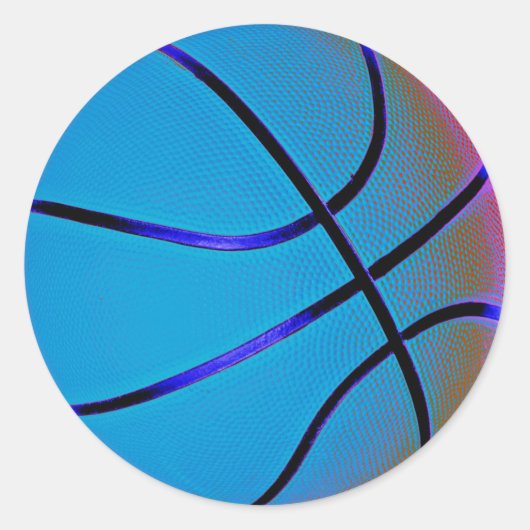 Basketball Ronde Sticker (Voorkant)