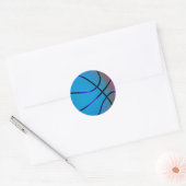 Basketball Ronde Sticker (Envelop)