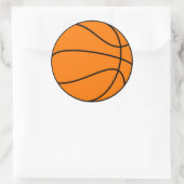 Basketball Ronde Sticker (Tas)