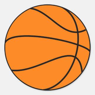 Basketball Ronde Sticker