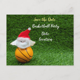 Basketball Save the Date Basketball Kerstmis Uitnodiging Briefkaart