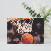 Basketball Scoring RSVP Kaartje (Staand voorkant)