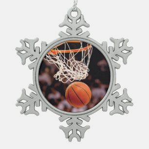 Basketball Scoring Tin Sneeuwvlok Ornament