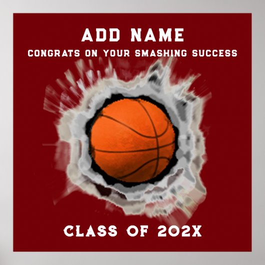 Basketball Senior Afstuderen Congring Poster (Voorkant)