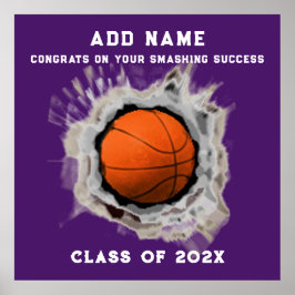 Basketball Seniors Afstuderen Congring Poster