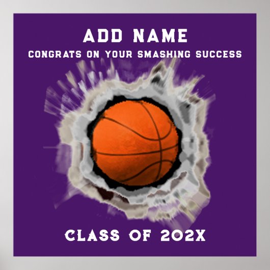 Basketball Seniors Afstuderen Congring Poster (Voorkant)