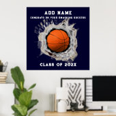 Basketball Seniors Afstuderen Congring Poster (Thuiskantoor)