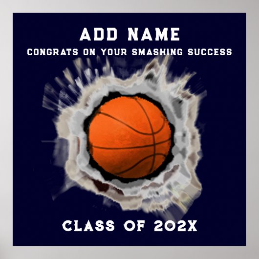 Basketball Seniors Afstuderen Congring Poster (Voorkant)