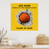 Basketball Seniors Afstuderen Congring Poster (Keuken)