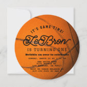 Basketball Shape Boy's 1st Birthday Circle Kaart (Voorkant)