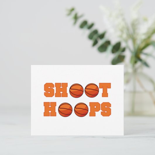 Basketball Shoot Hoops T-shirts en cadeautjes Briefkaart (Staand voorkant)