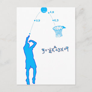 Basketball Shot and Quadratic-vergelijking Briefkaart