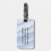 Basketball -- Silhouette of Player plus Ball Bagagelabel (Achterkant verticaal)