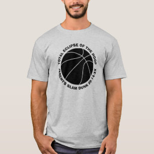Basketball Slam Dunk Add Name and Date T-shirt