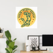Basketball Slam Dunk Design Poster (Thuiskantoor)