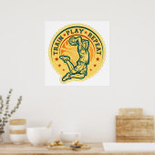 Basketball Slam Dunk Design Poster (Keuken)