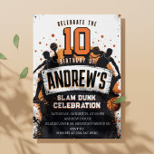 Basketball Slam Dunk Invitation de fête d'annivers